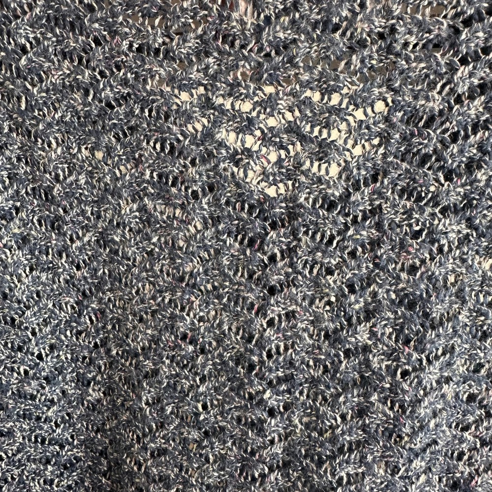 Old Navy V-Neck Pointelle Sweater Women S‎ Spacedye Chevron Open Knit Minimalist - Picture 7 of 9